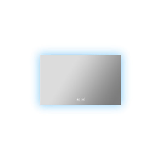 Lexora Vellum 48 in. W x 32 in. H LED Bathroom Vanity Mirror