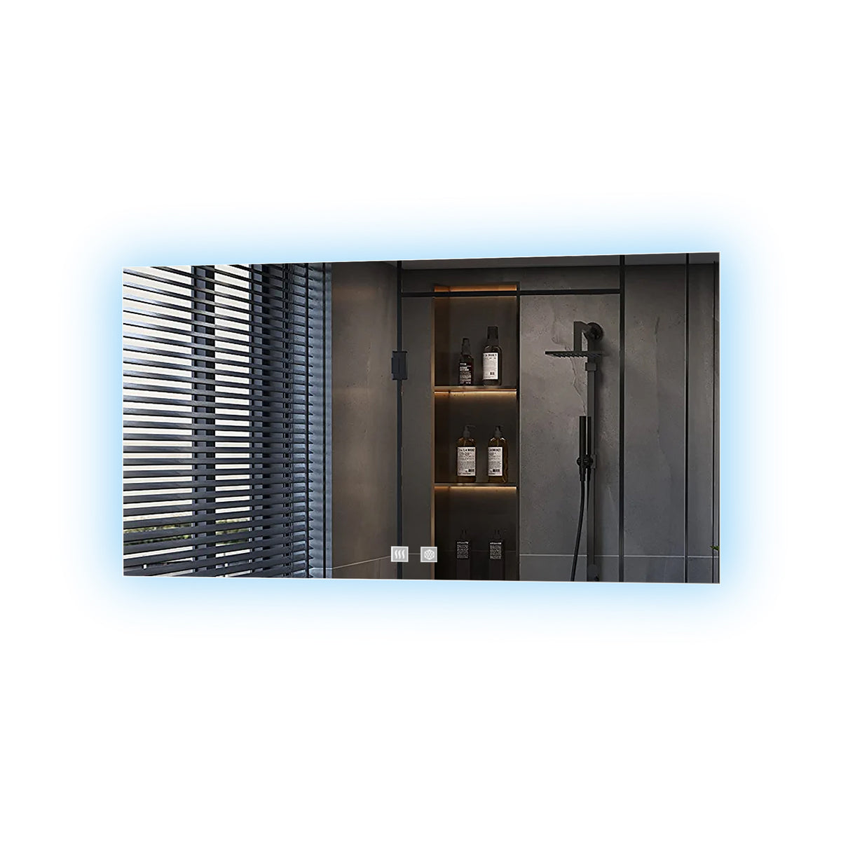 Lexora Vellum 60 in. W x 36 in. H LED Bathroom Vanity Mirror