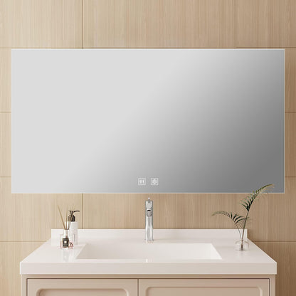 Lexora Vellum 72 in. W x 36 in. H LED Bathroom Vanity Mirror