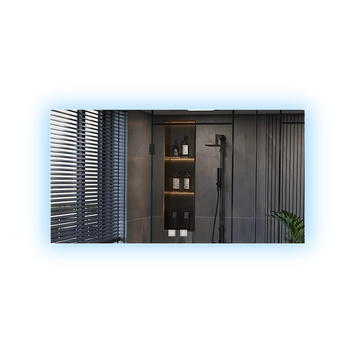 Lexora Vellum 72 in. W x 36 in. H LED Bathroom Vanity Mirror