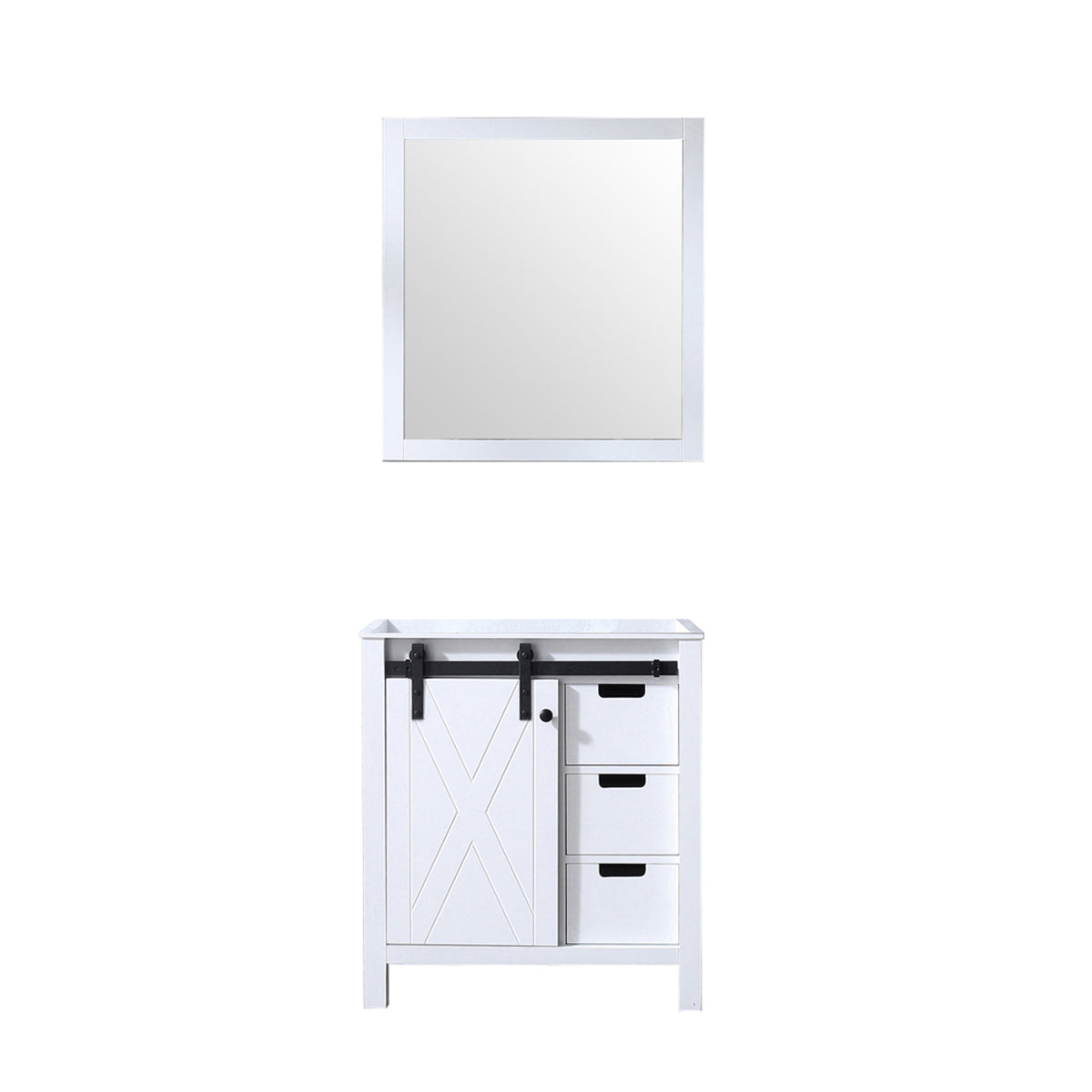 Lexora Marsyas 30 in. White Single Sink Bath Vanity