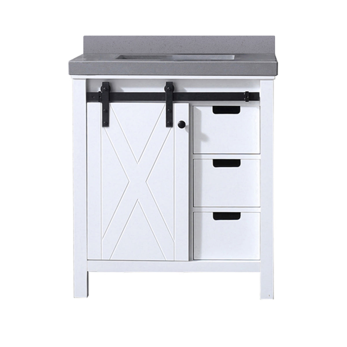 Lexora Marsyas 30 in. White Single Sink Bath Vanity