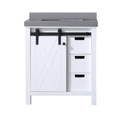 Lexora Marsyas 30 in. White Single Sink Bath Vanity