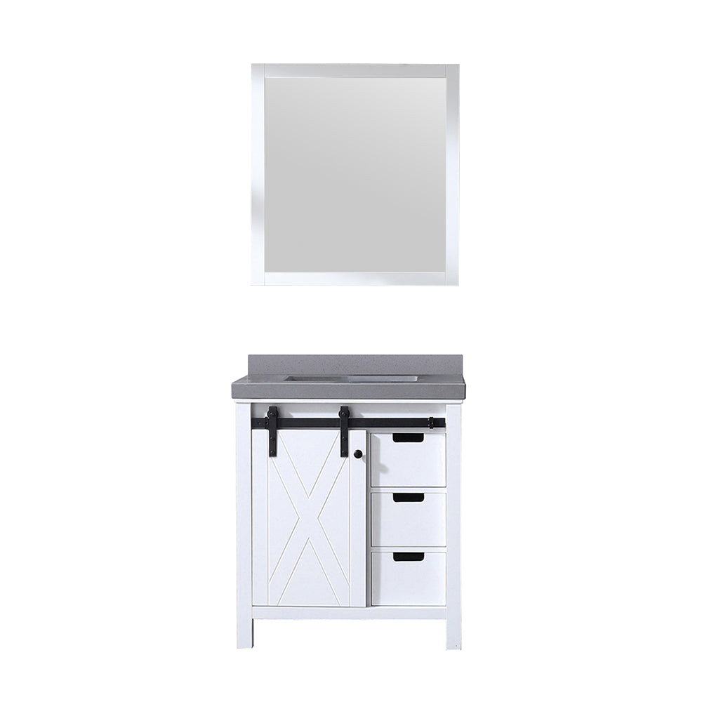 Lexora Marsyas 30 in. White Single Sink Bath Vanity
