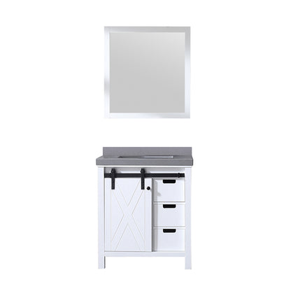 Lexora Marsyas 30 in. White Single Sink Bath Vanity