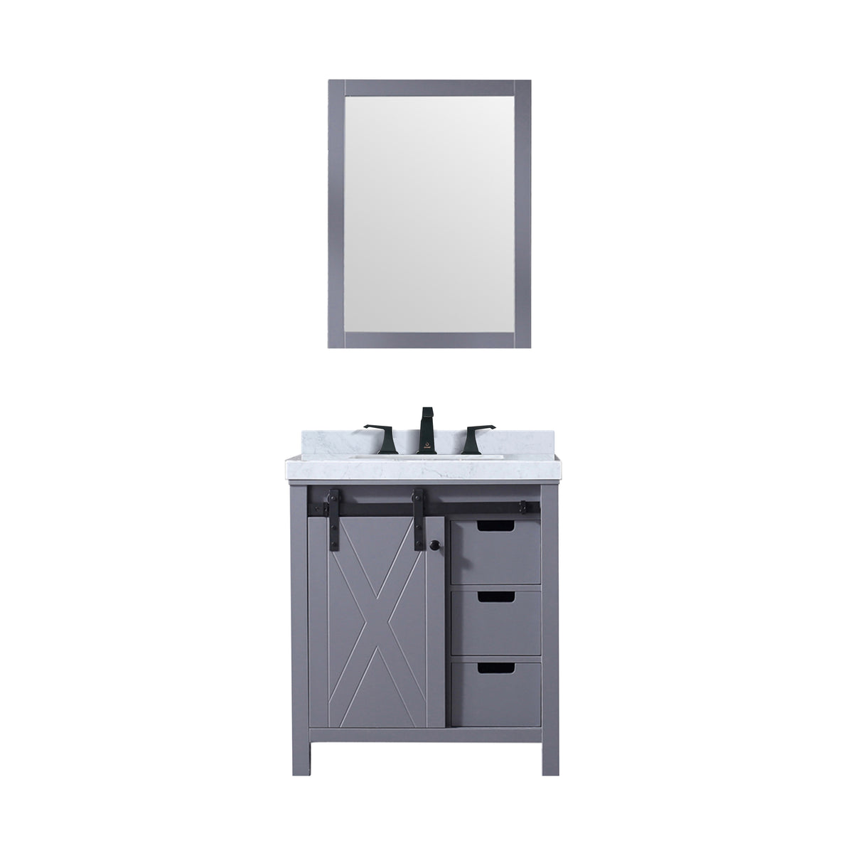 Lexora Marsyas 30 in. Dark Grey Single Sink Bath Vanity