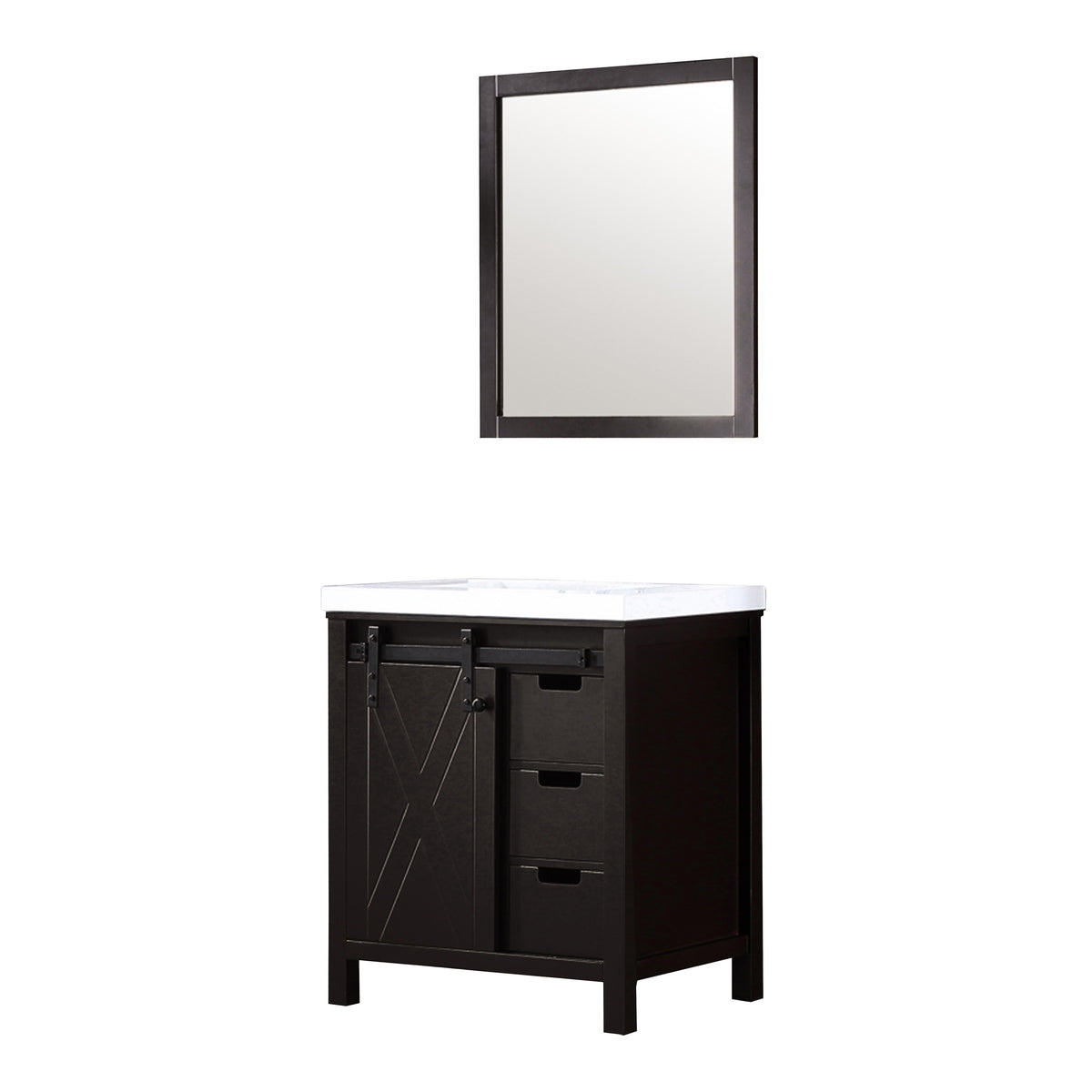 Lexora Marsyas 30 in. Brown Single Sink Bath Vanity