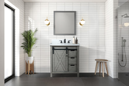 Lexora Marsyas 30 in. Ash Grey Single Sink Bath Vanity