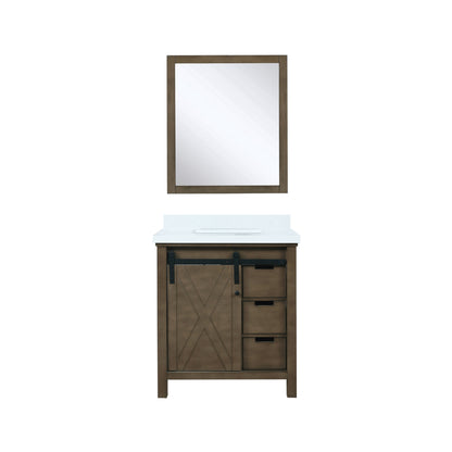 Lexora Marsyas 30 in. Rustic Brown Single Sink Bath Vanity