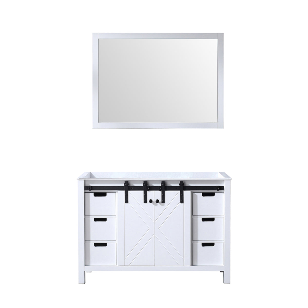 Lexora Marsyas 48 in. White Single Sink Bath Vanity