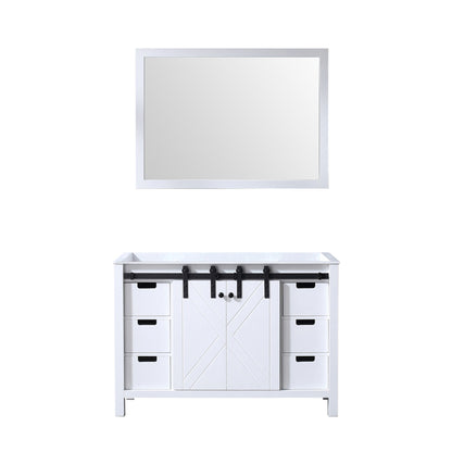 Lexora Marsyas 48 in. White Single Sink Bath Vanity