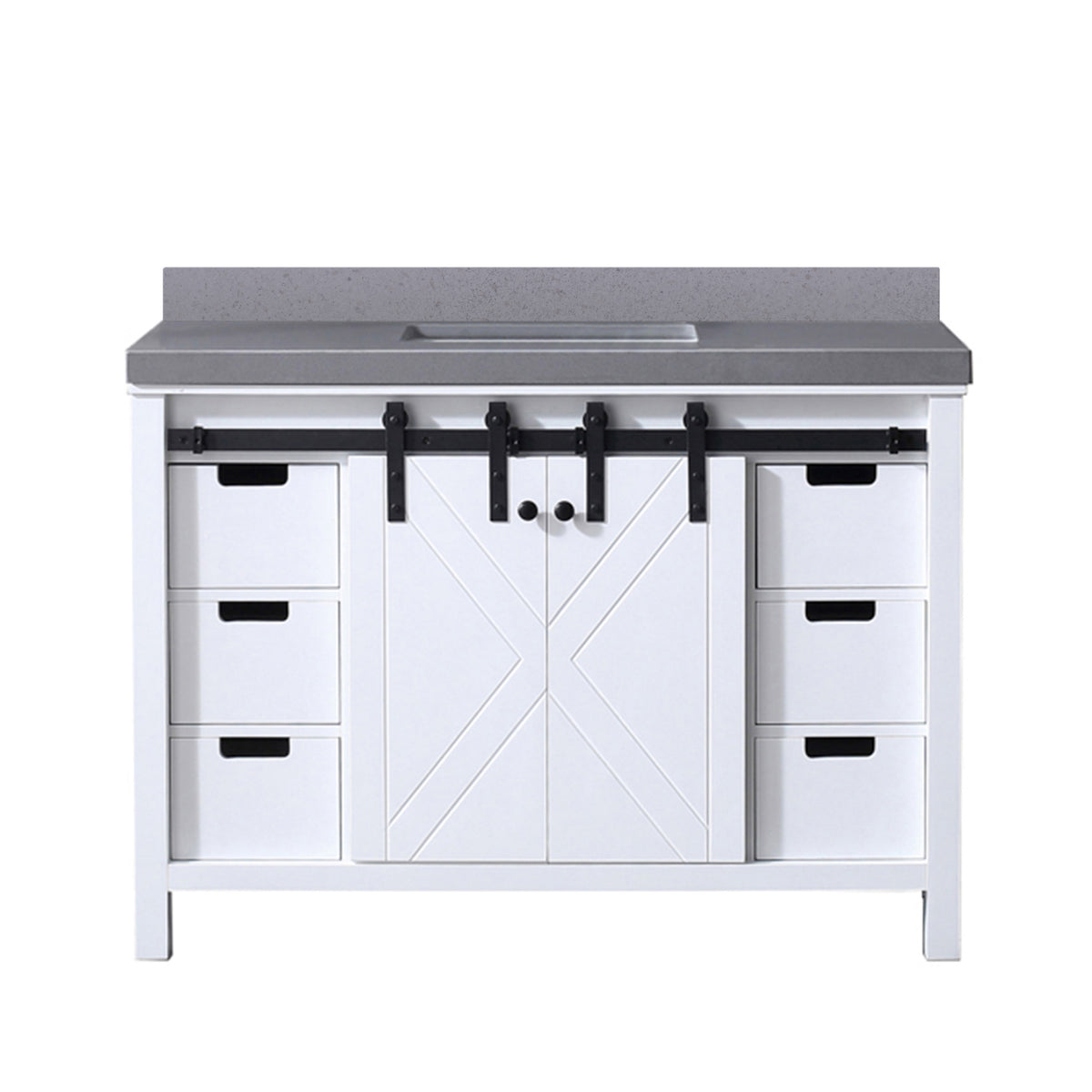 Lexora Marsyas 48 in. White Single Sink Bath Vanity