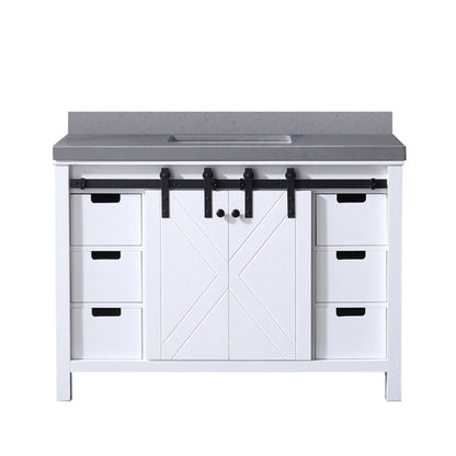 Lexora Marsyas 48 in. White Single Sink Bath Vanity