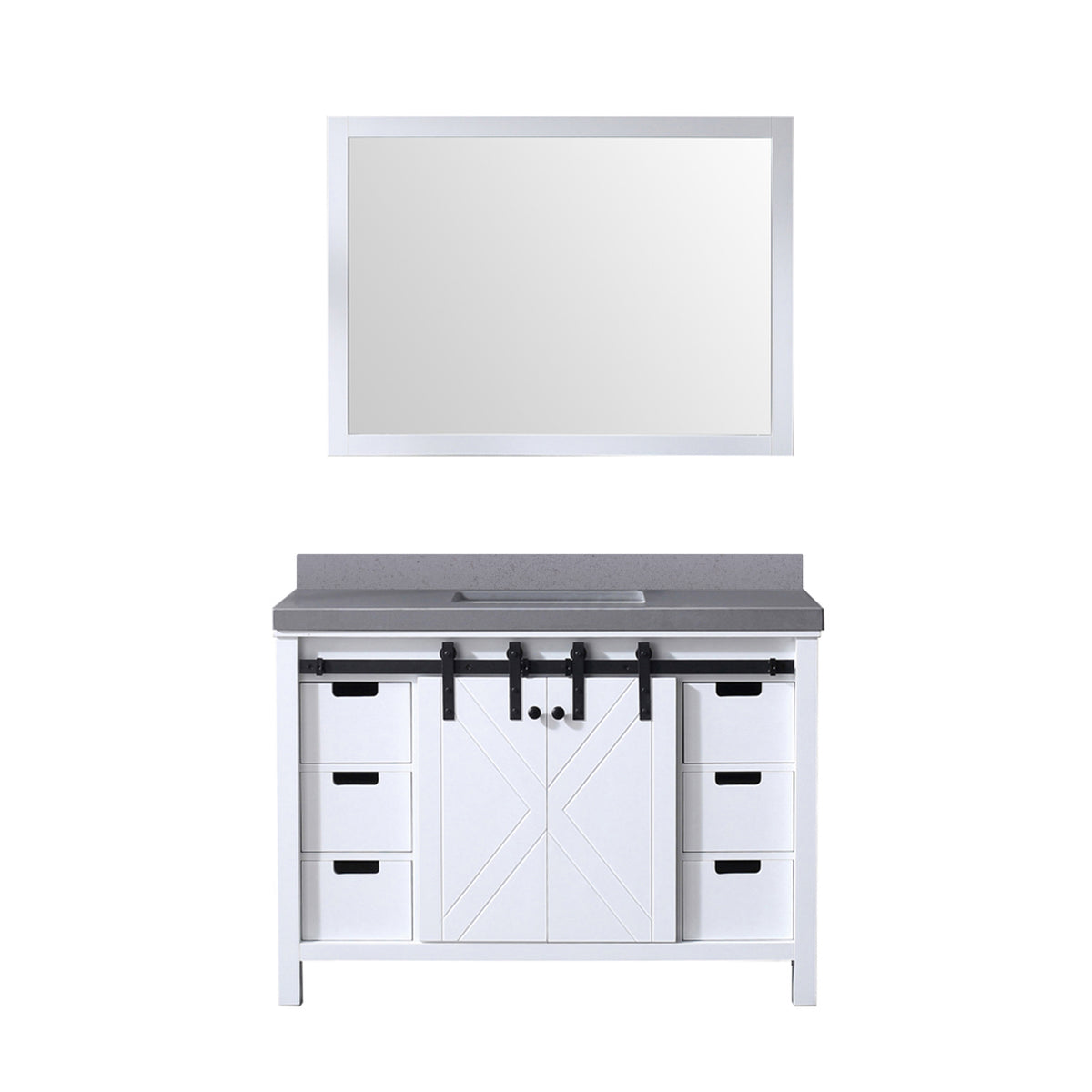 Lexora Marsyas 48 in. White Single Sink Bath Vanity