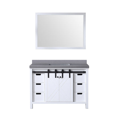 Lexora Marsyas 48 in. White Single Sink Bath Vanity