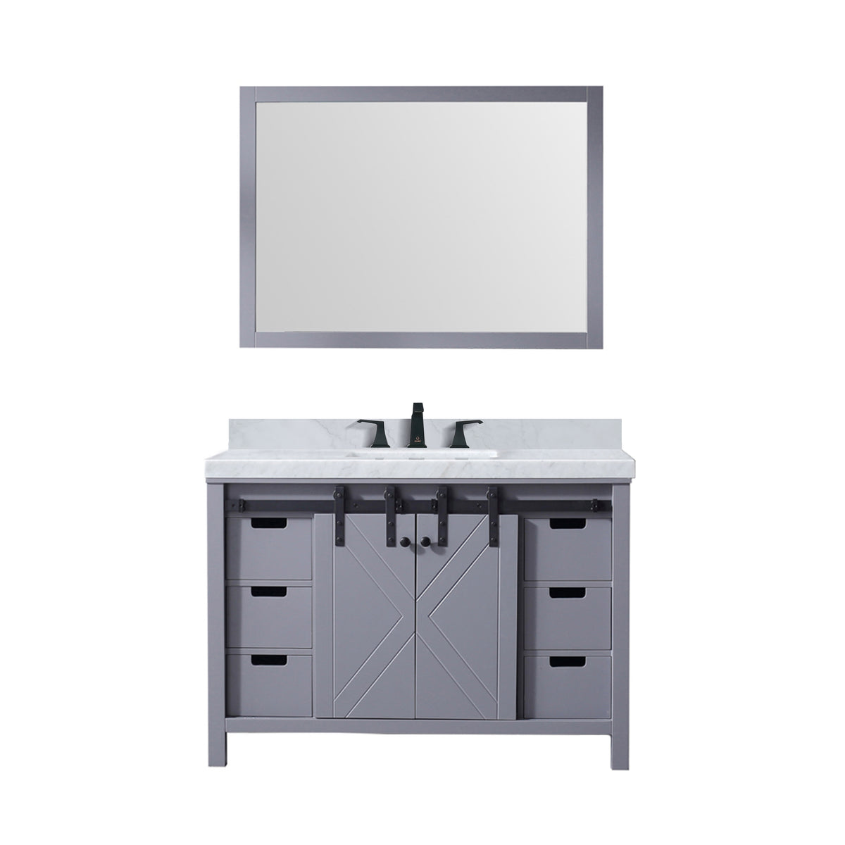 Lexora Marsyas 48 in. Dark Grey Single Sink Bath Vanity