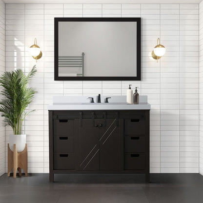 Lexora Marsyas 48 in. Brown Single Sink Bath Vanity