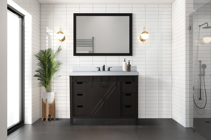 Lexora Marsyas 48 in. Brown Single Sink Bath Vanity