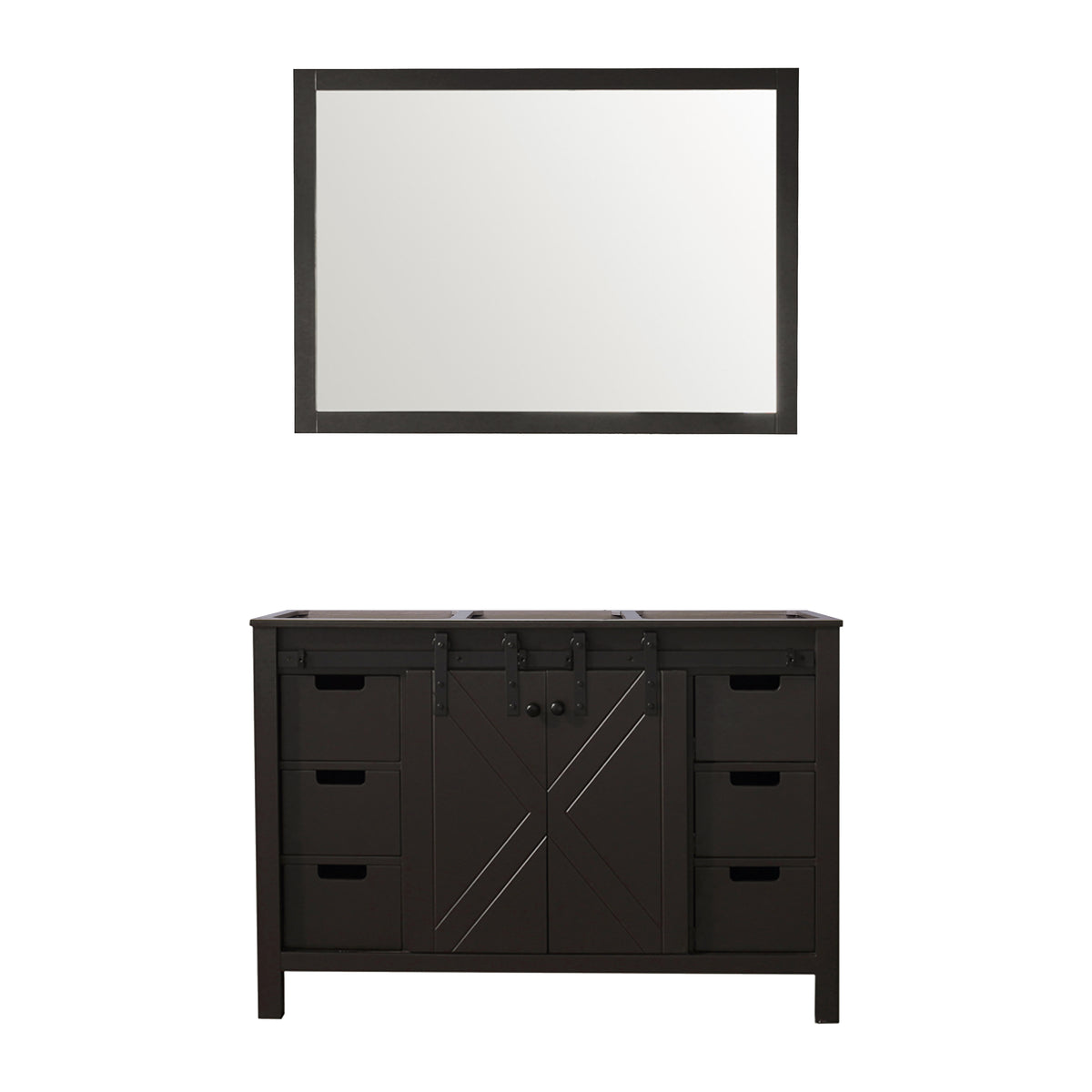 Lexora Marsyas 48 in. Brown Single Sink Bath Vanity