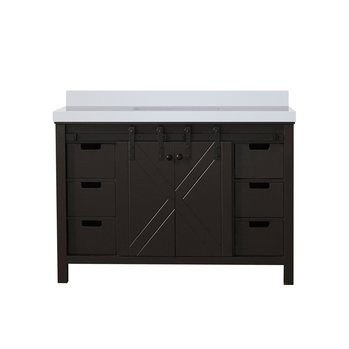 Lexora Marsyas 48 in. Brown Single Sink Bath Vanity