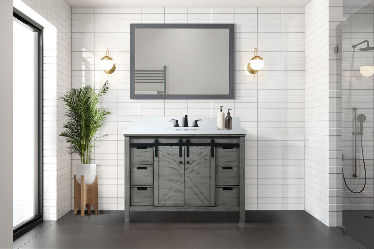 Lexora Marsyas 48 in. Ash Grey Single Sink Bath Vanity