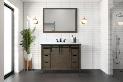 Lexora Marsyas 48 in. Rustic Brown Single Sink Bath Vanity