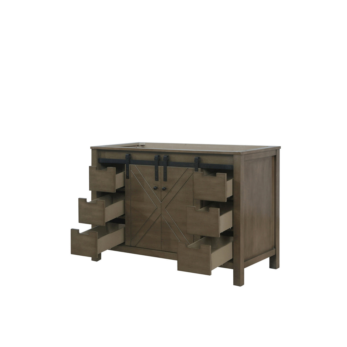 Lexora Marsyas 48 in. Rustic Brown Single Sink Bath Vanity