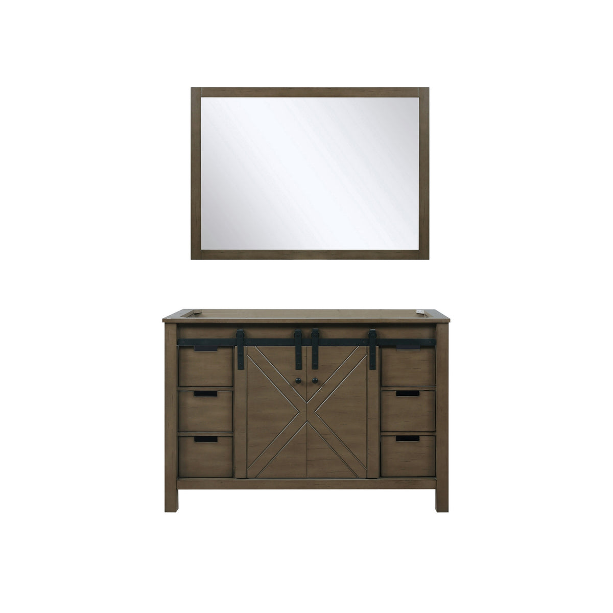 Lexora Marsyas 48 in. Rustic Brown Single Sink Bath Vanity