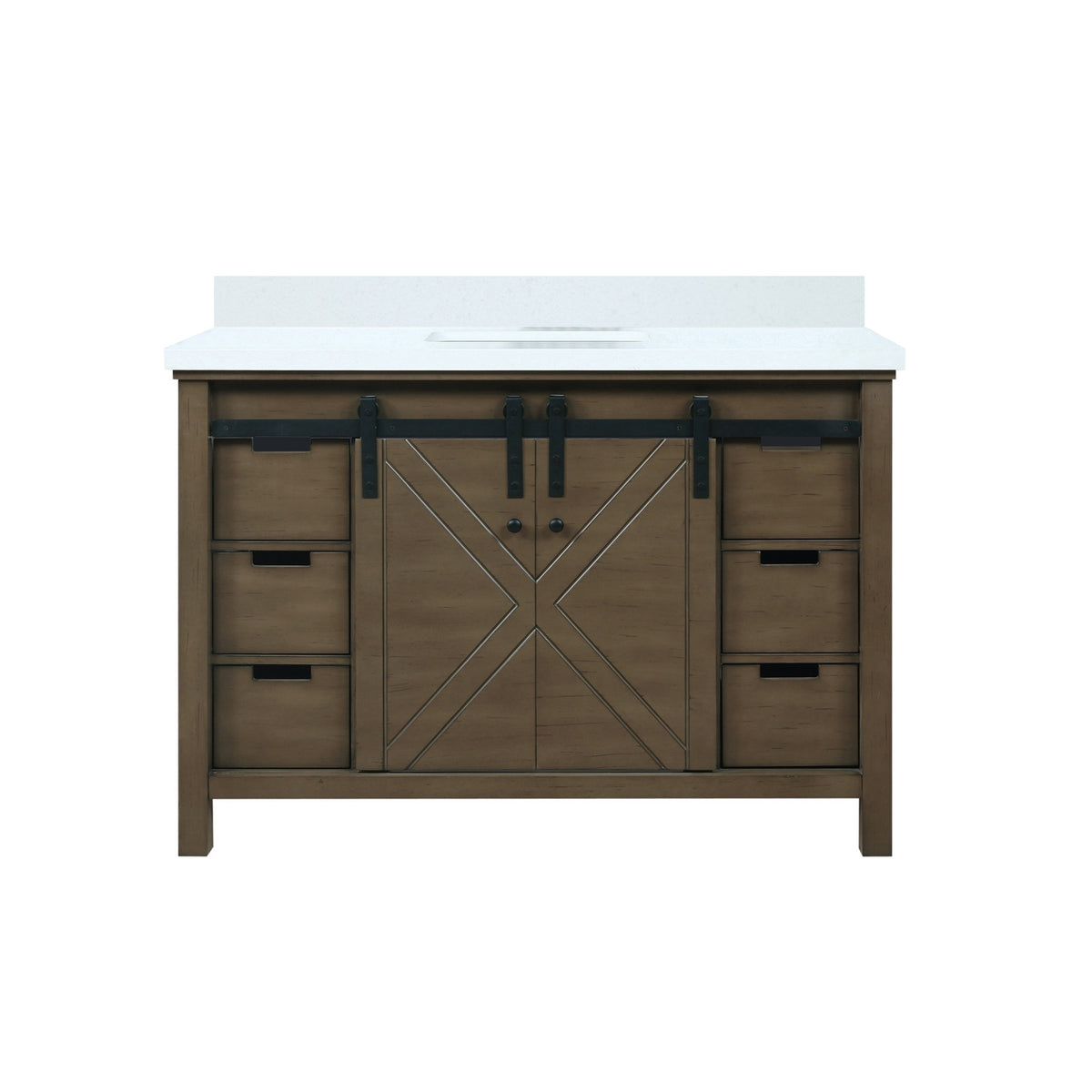 Lexora Marsyas 48 in. Rustic Brown Single Sink Bath Vanity