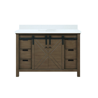 Lexora Marsyas 48 in. Rustic Brown Single Sink Bath Vanity