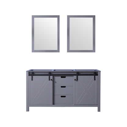 Lexora Marsyas 60 in. Dark Grey Double Sink Bath Vanity