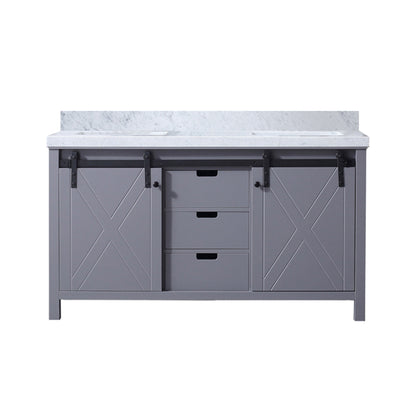 Lexora Marsyas 60 in. Dark Grey Double Sink Bath Vanity