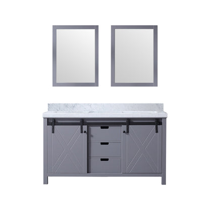 Lexora Marsyas 60 in. Dark Grey Double Sink Bath Vanity