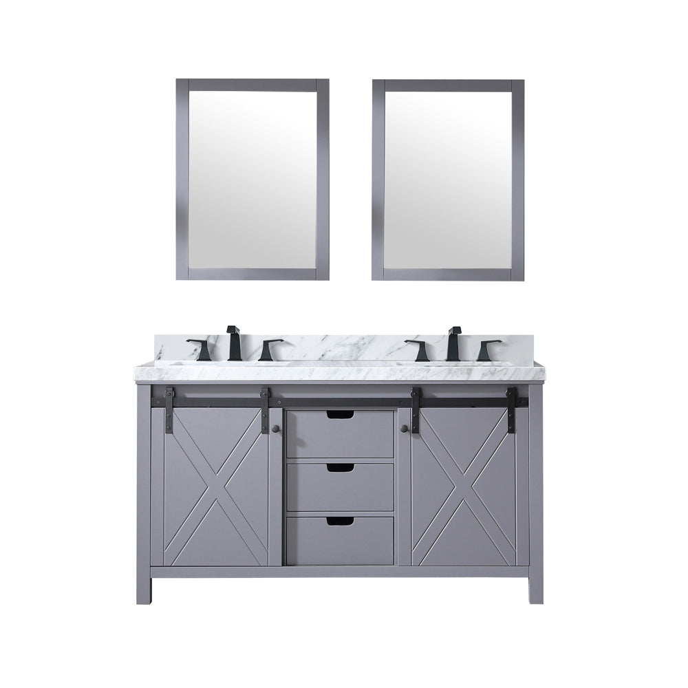 Lexora Marsyas 60 in. Dark Grey Double Sink Bath Vanity