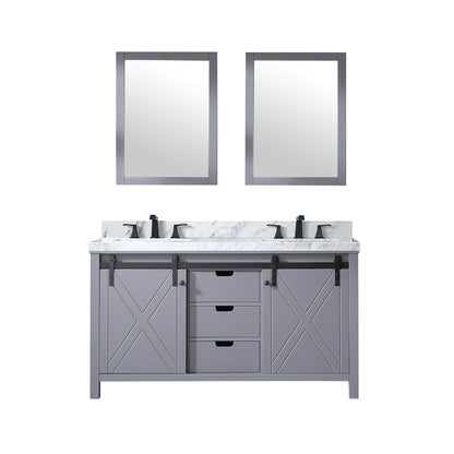 Lexora Marsyas 60 in. Dark Grey Double Sink Bath Vanity