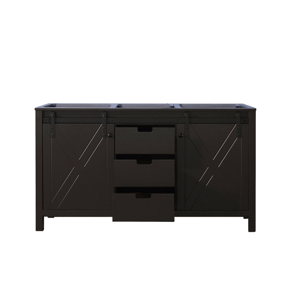 Lexora Marsyas 60 in. Brown Double Sink Bath Vanity