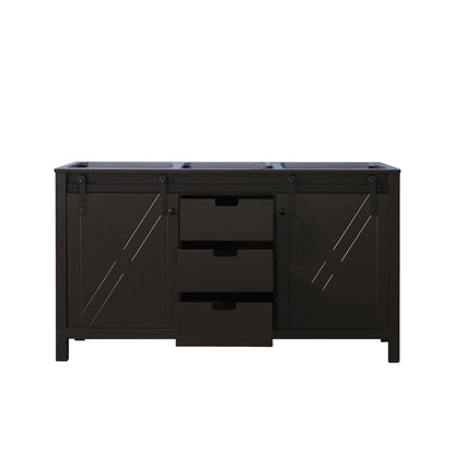 Lexora Marsyas 60 in. Brown Double Sink Bath Vanity