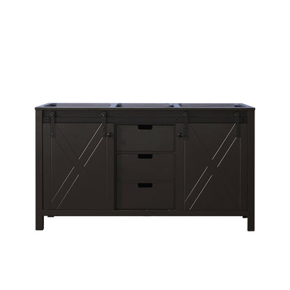 Lexora Marsyas 60 in. Brown Double Sink Bath Vanity