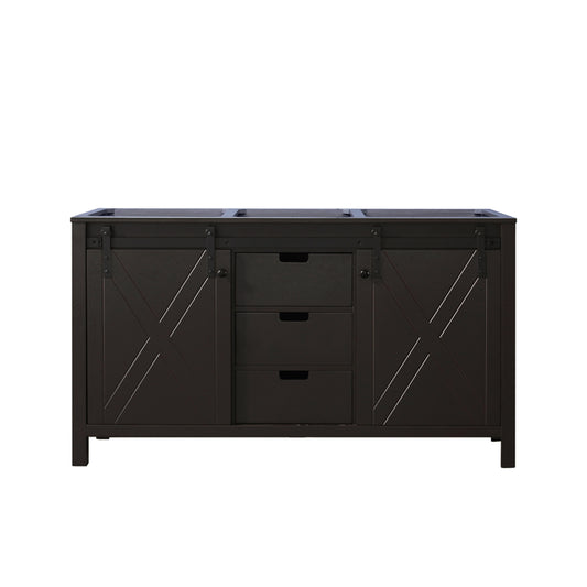 Lexora Marsyas 60 in. Brown Double Sink Bath Vanity