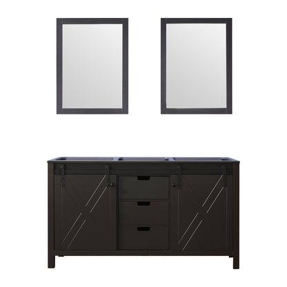 Lexora Marsyas 60 in. Brown Double Sink Bath Vanity