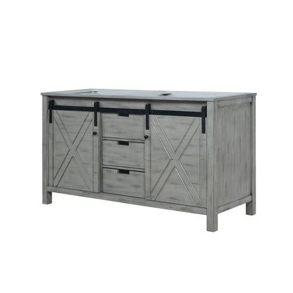 Lexora Marsyas 60 in. Ash Grey Double Sink Bath Vanity