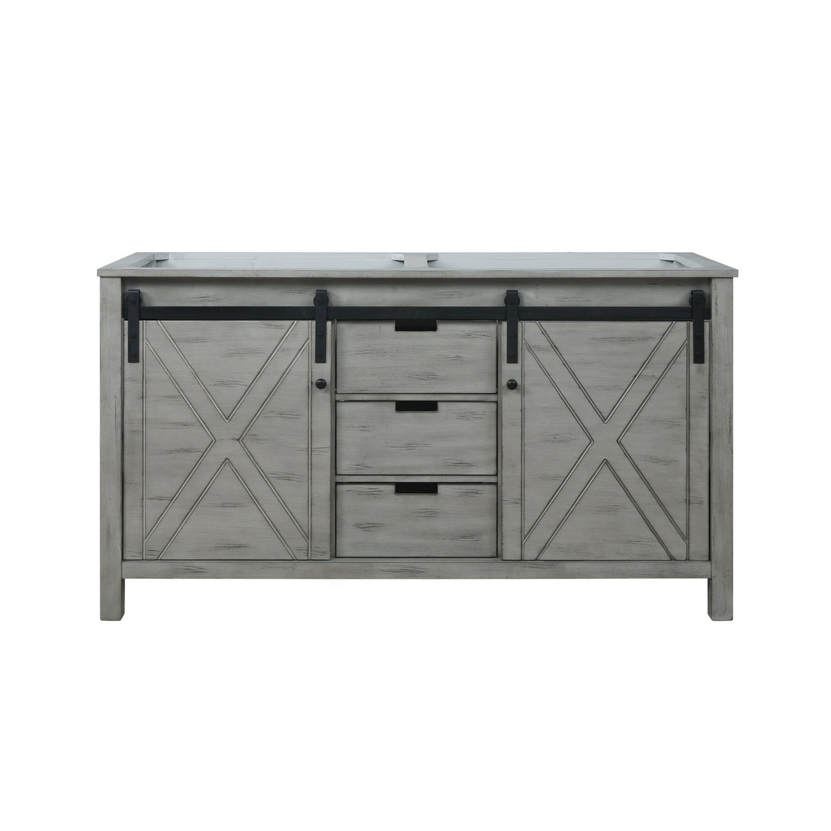 Lexora Marsyas 60 in. Ash Grey Double Sink Bath Vanity