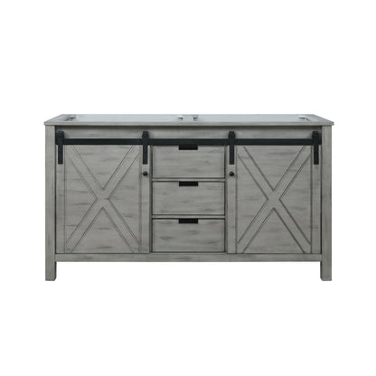 Lexora Marsyas 60 in. Ash Grey Double Sink Bath Vanity