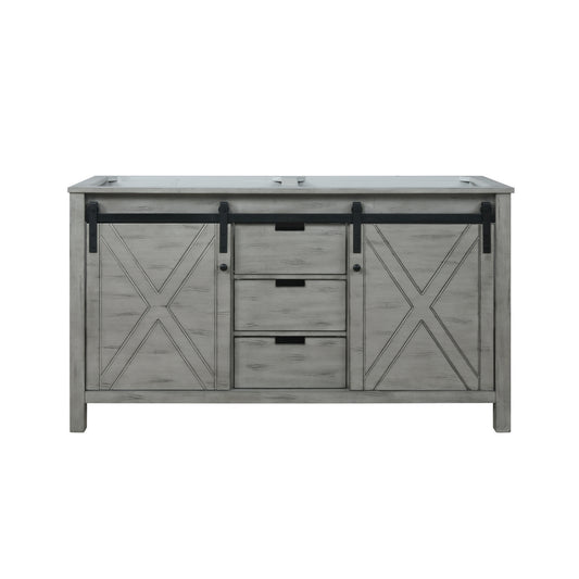 Lexora Marsyas 60 in. Ash Grey Double Sink Bath Vanity