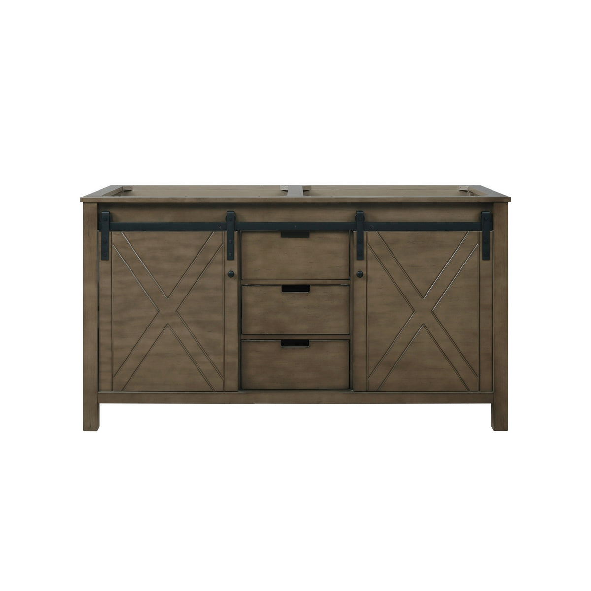 Lexora Marsyas 60 in. Rustic Brown Double Sink Bath Vanity