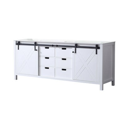 Lexora Marsyas 80 in. White Double Sink Bath Vanity