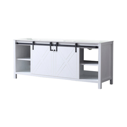 Lexora Marsyas 80 in. White Double Sink Bath Vanity