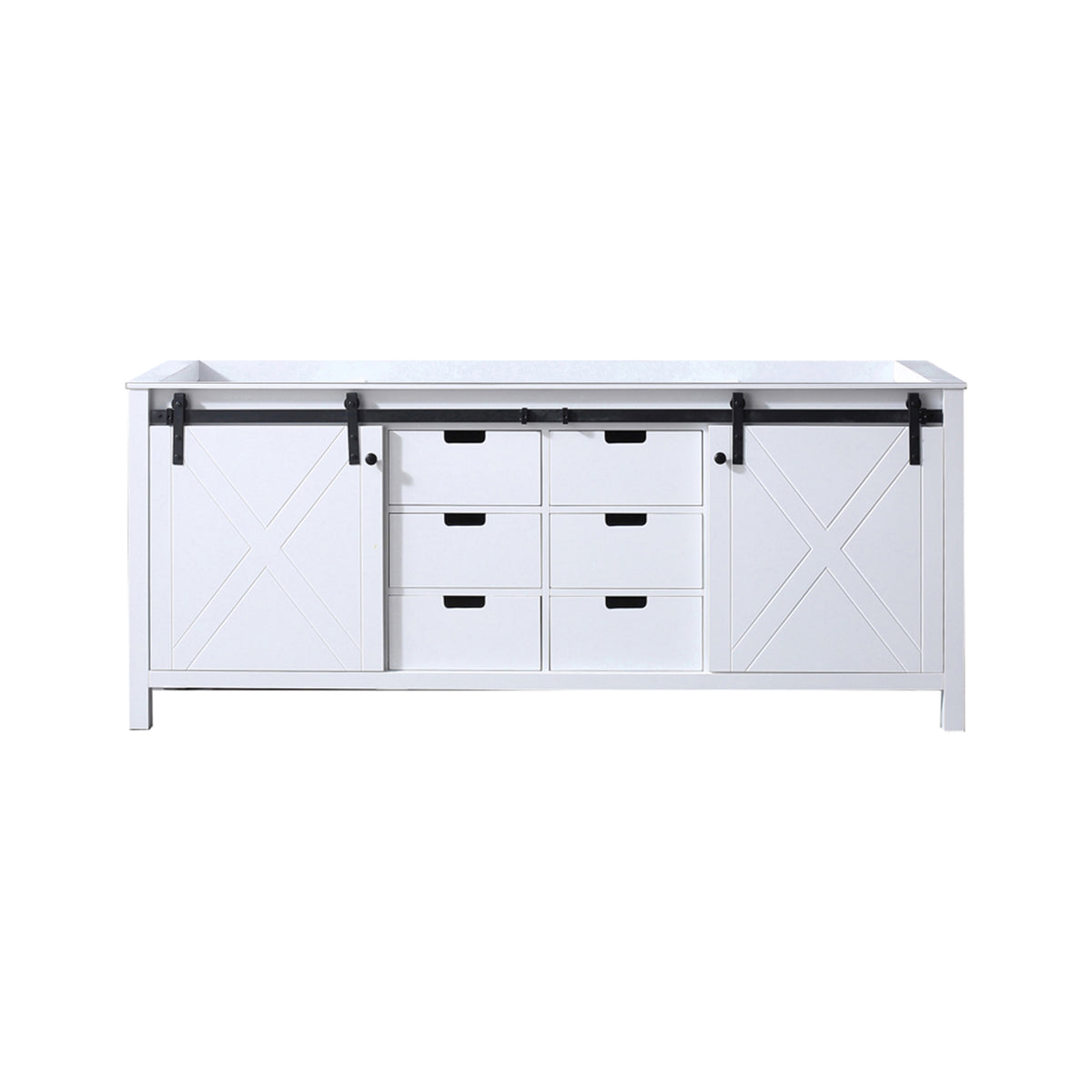 Lexora Marsyas 80 in. White Double Sink Bath Vanity