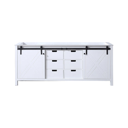 Lexora Marsyas 80 in. White Double Sink Bath Vanity