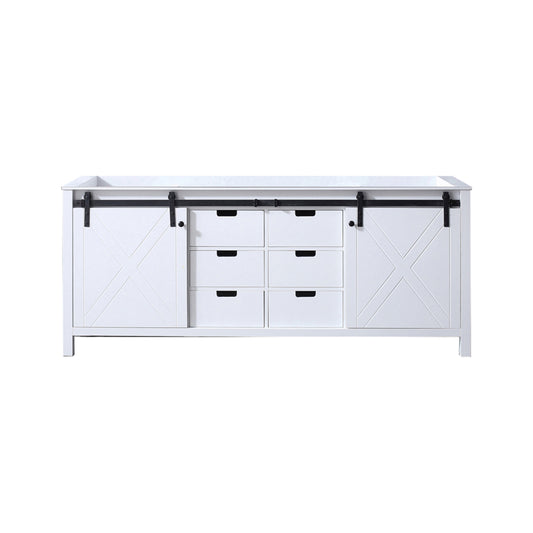 Lexora Marsyas 80 in. White Double Sink Bath Vanity